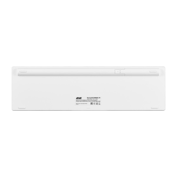 Клавіатура бездротова 2E KS270 WL/BT EN/UKR Silver/White (2E-KS270WBWH_UA)