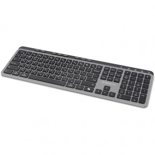 Клавіатура бездротова REAL-EL RK-737W Black/Grey