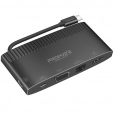 Концентратор USB Type-C Promate MediaHub-C6 6 in 1 Black (mediahub-c6.black)