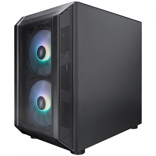 Корпус 1stPlayer D3-BK-3F7-14 Black без БЖ