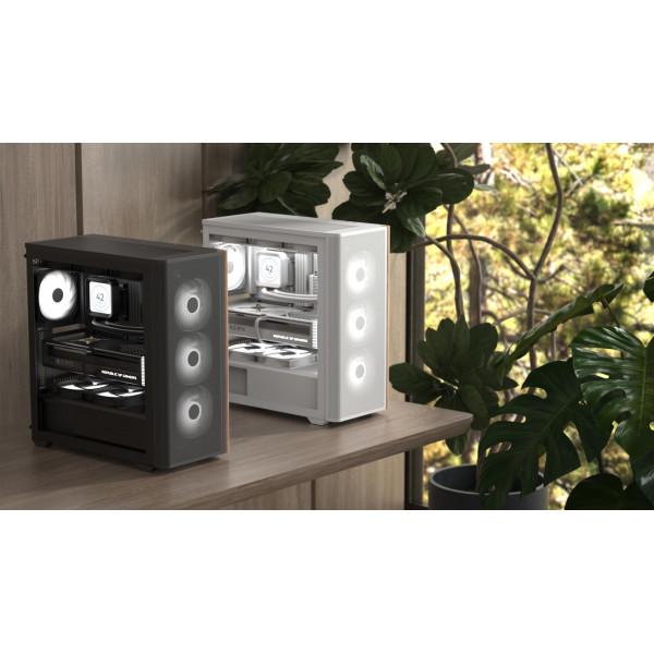 Корпус AeroCool D501A-G-WT-v2 (ACCM-DS01043.21) White без БЖ