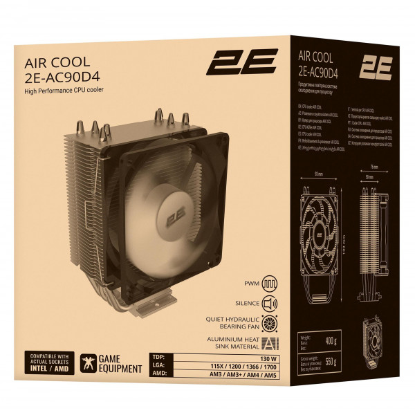 Кулер процесорний 2E Gaming Air Cool (2E-AC90D4)