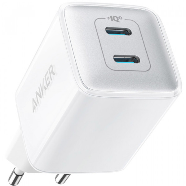 Мережевий зарядний пристрій Anker PowerPort 521 Nano Pro White, 40 W, 2хUSB Type-C (A2038G21)