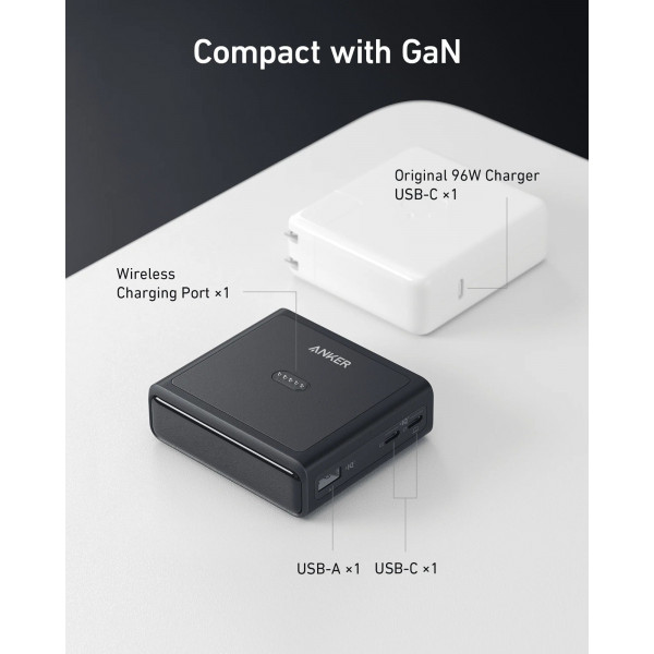 Мережевий зарядний пристрій Anker Prime 100W, 2xUSB-C, 1xUSB-A, Pogo pin Black (A1902311)