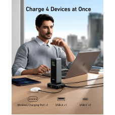 Мережевий зарядний пристрій Anker Prime 100W, 2xUSB-C, 1xUSB-A, Pogo pin Black (A1902311)