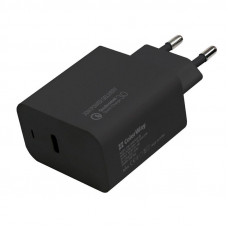 Мережевий зарядний пристрій ColorWay (Type-C PD + USB QC3.0) Black (CW-CHS023PD-BK)