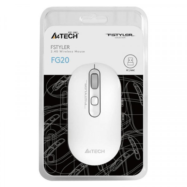 Миша бездротова A4Tech FG20 White