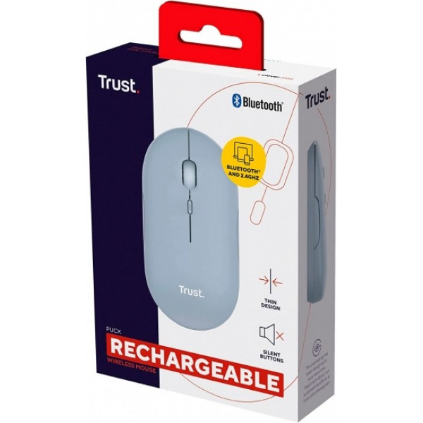 Миша бездротова Trust Puck Rechargeable Blue (24126)