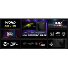Монітор MSI 31.5" MAG 325CQRF QD E2 VA Black Curved 180Hz