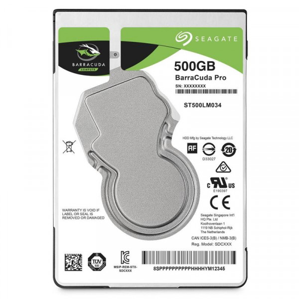 Накопичувач HDD 2.5" SATA 500GB Seagate BarraCuda Pro 7200rpm 128MB (ST500LM034) Ref