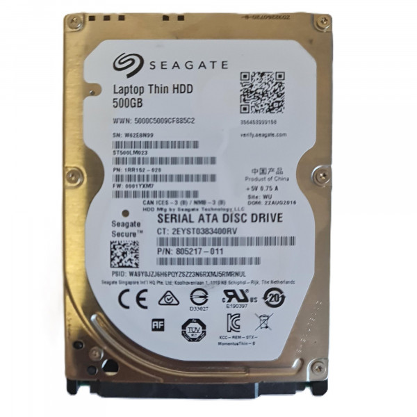Накопичувач HDD 2.5" SATA 500Gb Seagate Laptop Thin 32MB 7200rpm (ST500LM023)_Refurbished