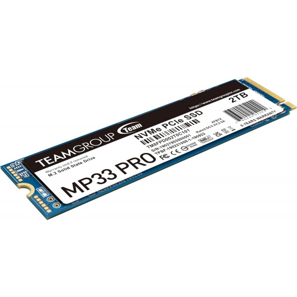 Накопичувач SSD 2TB Team MP33 Pro M.2 2280 PCIe 3.0 x4 3D TLC (TM8FPD002T0C101)