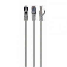 Патч-корд S/FTP Cablexpert (PP6A-LSZHCU-25M) cat.6a, литий, 50u "штекер із засувкою, 25м, сірий