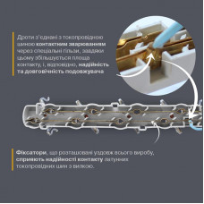 Подовжувач блоковий (ABS) Electrum 2 гнізда 2м C-ES-1782