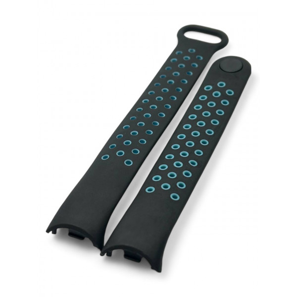 Ремінець BeCover Vents Style для Xiaomi Mi Smart Band 9 Black Blue (711982)
