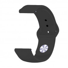 Силіконовий ремінець BeCover для Samsung Galaxy (20mm)/Watch 5/ Watch 4 40/44mm/Watch 4 Classic 42mm/Watch Active/Active 2 40/44mm/Watch 3 41mm/Gear S2/Classic/Gear Sport Black (706176)