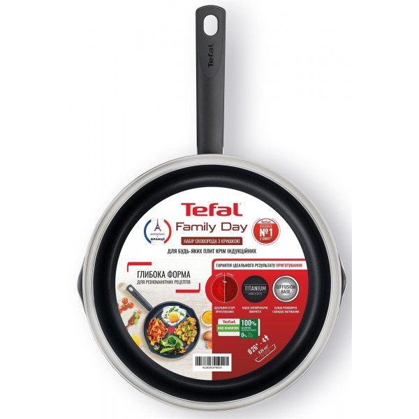 Сковорода з кришкою Tefal Family Day 26 см (B5660553UA)