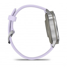 Смарт-годинник Garmin Venu 4 41mm Silver Bezel with Periwinkle Silicone Band (010-03013-01)