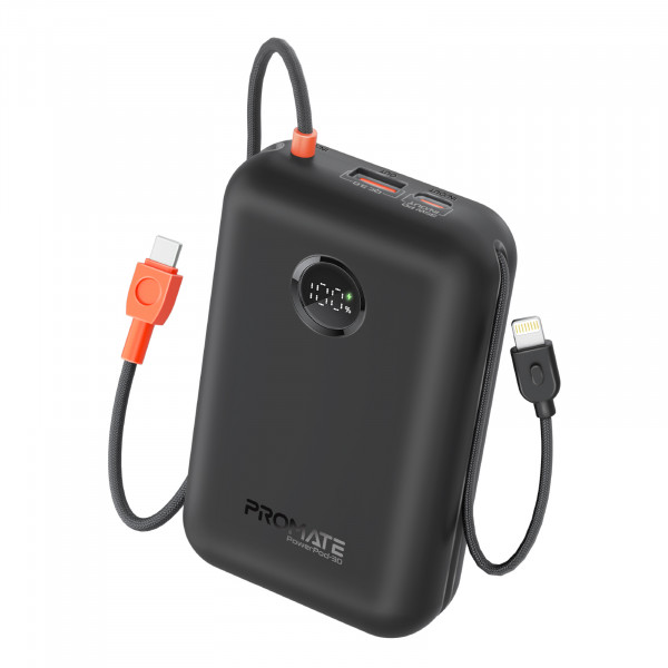Універсальна мобільна батарея Promate PowerPod-30 30000mAh 35W Black