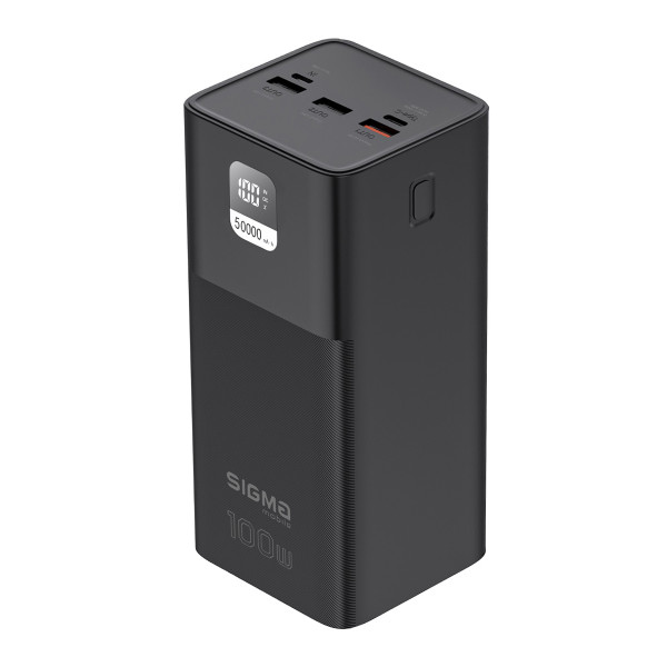 Універсальна мобільна батарея Sigma mobile X-Power SI50A6QLX 50000mAh Black (4827798741313)