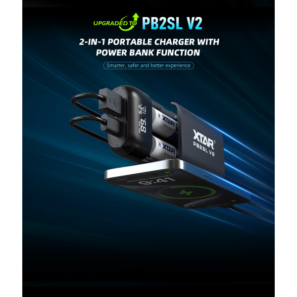 Універсальна мобільна батарея XTAR PB2SL V2 Black