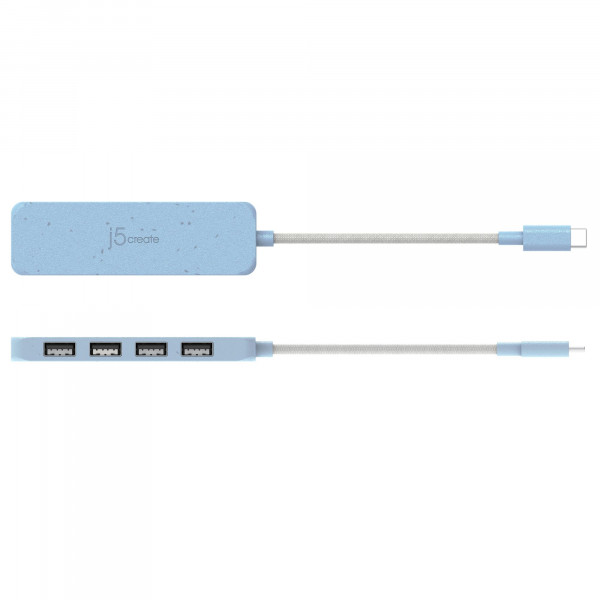 USB-хаб J5create 4 USB-A Cyan (JCH341EC-N)