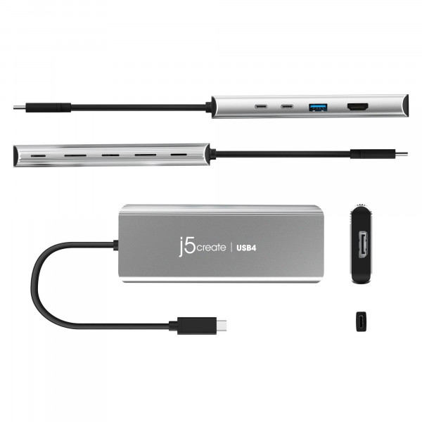 USB-хаб J5create USB-C 5-в-1 Grey (JCD401-N)