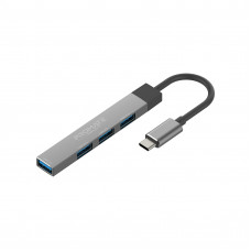 USB-хаб Promate LiteHub-4 USB Type-C Grey