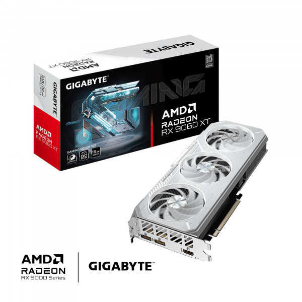 Відеокарта AMD Radeon RX 9060 XT 16GB GDDR6 Gaming OC Ice Gigabyte (GV-R906XGAMINGOCICE-16GD)