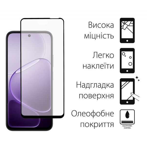 Захисне скло Dengos для Oppo A6x/A6k/A6 4G Black Full Glue (DG-TG2P-95) 2 шт.