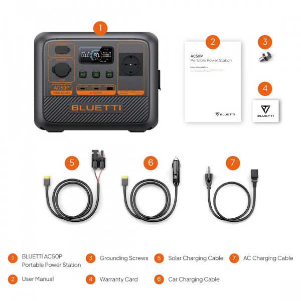 Зарядна станція Bluetti AC50P, 504Wh, 700W, LiFePO4_OEM