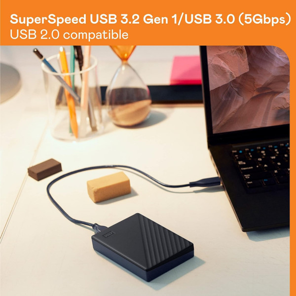 Зовнішній жорсткий диск 2.5" USB 6.0TB WD My Passport Black (WDBR9S0060BBK-WESN)
