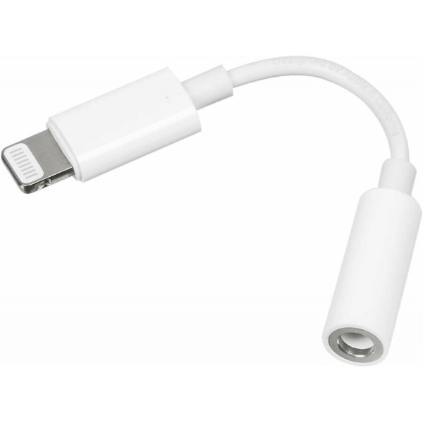 Адаптер Apple Lightning - 3.5 mm (M/F) A1749 White (MMX62) OEM
