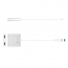 Адаптер J5create USB-A - 2 HDMI (M/F), Silver (JUA365-N)