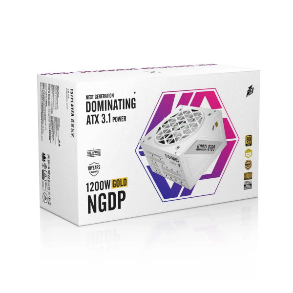Блок живлення 1stPlayer HA-1200BA4 1200W White (NGDP-GLD-1200-WH-EU)