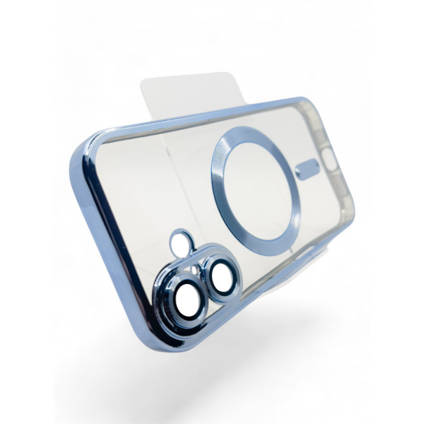 Чохол-накладка BeCover TPU Chrome Case MagSafe для Apple iPhone 16 Sierra Blue (712072)