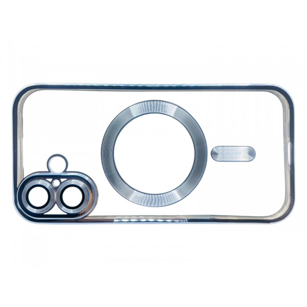 Чохол-накладка BeCover TPU Chrome Case MagSafe для Apple iPhone 16 Sierra Blue (712072)