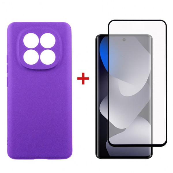 Чохол-накладка Dengos Carbon для Xiaomi Redmi Note 15 Violet (DG-KM-190) + захисне скло