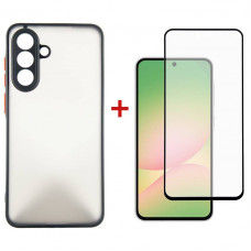 Чохол-накладка Dengos Matt для Samsung Galaxy A56 SM-A566 Black (DG-KM-141) + захисне скло