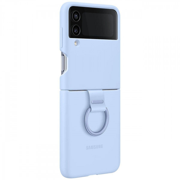 Чохол-накладка Samsung Silicone Cover with Ring для Samsung Galaxy Flip 4 SM-F721 Arctic Blue (EF-PF721TLEGUA)