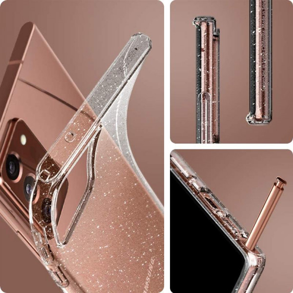 Чохол-накладка Spigen Liquid Crystal Glitter для Samsung Galaxy Note20 Ultra SM-N985 Crystal Quartz (ACS01390)