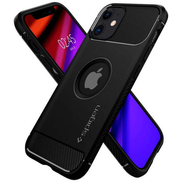 Чохол-накладка Spigen Rugged Armor для Apple iPhone 12 Mini Matte Black (ACS01743)