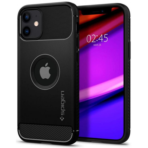 Чохол-накладка Spigen Rugged Armor для Apple iPhone 12 Mini Matte Black (ACS01743)