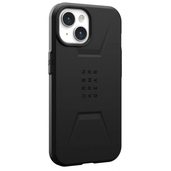 Чохол-накладка Urban Armor Gear Civilian Magsafe для Apple iPhone 15 Black (114287114040)