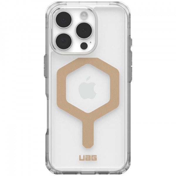 Чохол-накладка Urban Armor Gear Magsafe для Apple iPhone 16 Pro Plyo Ice/Gold (114480114381)