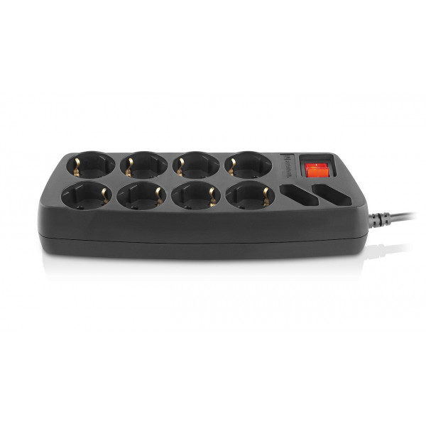 Фільтр живлення REAL-EL RS-10 Protect 1.8 м Black