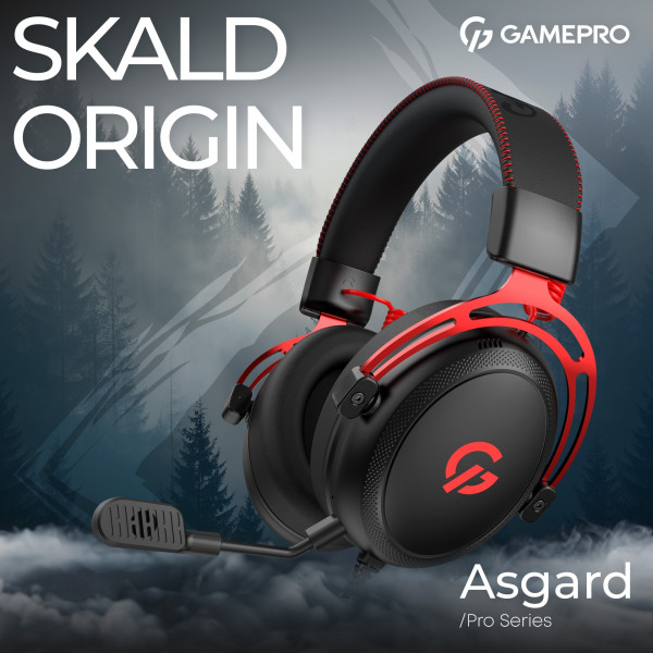 Гарнітура GamePro Asgard Skald Origin Black/Red (HS850BR)
