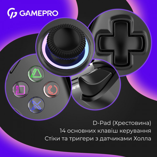 Геймпад GamePro із зарядною станцією GPS20BDOC Black