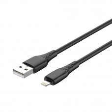 Кабель ColorWay USB - Lightning (M/M), textured PVC, 3А, 2 м, Black (CW-CBUL095-BK)
