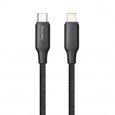 Кабель ColorWay USB Type-C - Lightning (M/M), TPE embossed, 3А, 2 м, Black (CW-CBPDCL102-BK)